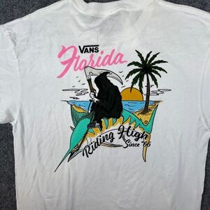 Vans Mens Florida Riding High Graphic T-Shirt White Large VN000K1NWHT